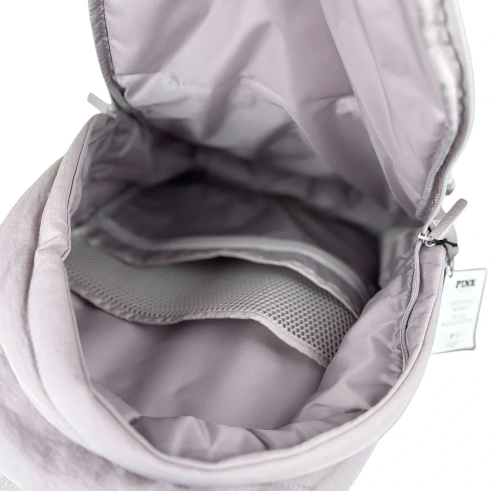 NWT PINK Victoria's Secret Quilted Spring Violet Puffer School Backpack Laptop